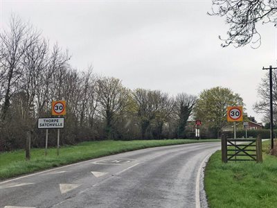 895-Thorpe Satchville Speed Warning Signs