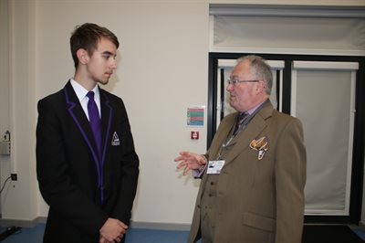 PCC talking to a Year 11 pupil