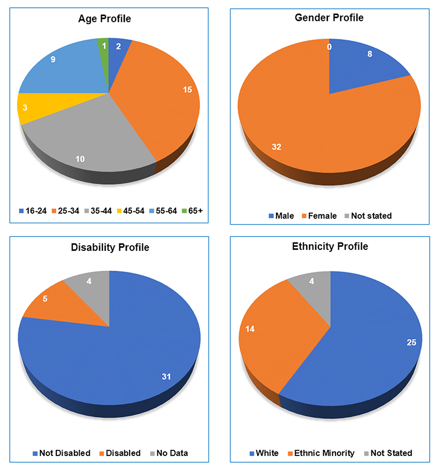 Equality Profile Pie Charts - August 2024